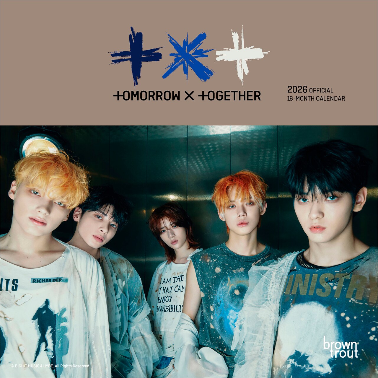 TXT OFFICIAL | 2026 7 x 14 Inch (Hanging) Monthly Mini Wall Calendar